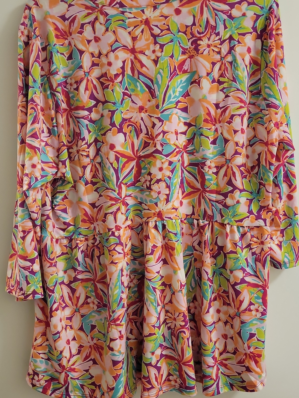Dear Scarlett 3/4 Sleeve V-Neck Peasant Top - Pink Size 1x - Picture 6 of 6